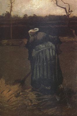Vincent Van Gogh Peasant Woman Digging (nn04) oil painting picture